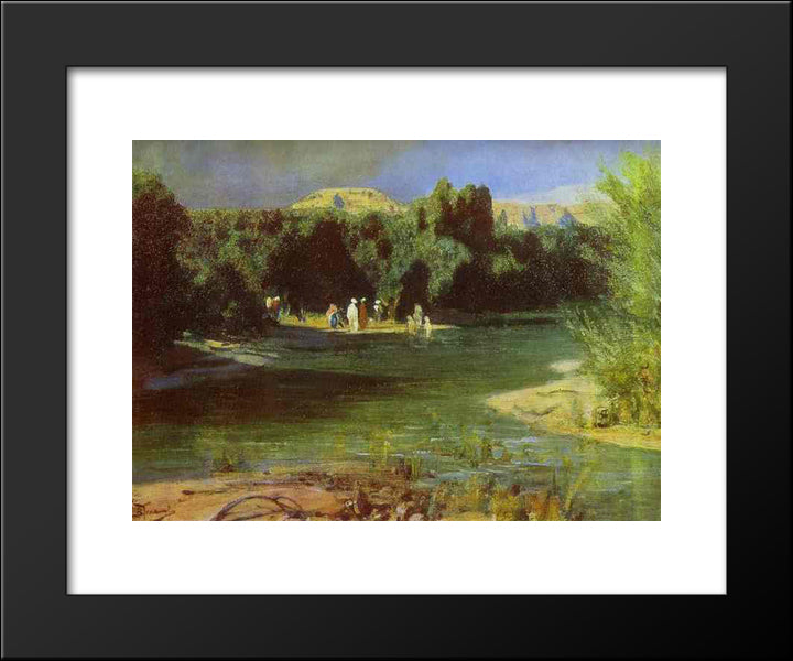 Baptism 20x24 Black Modern Wood Framed Art Print Poster by Polenov, Vasily