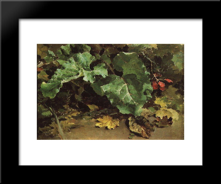 Burdocks 20x24 Black Modern Wood Framed Art Print Poster by Polenov, Vasily