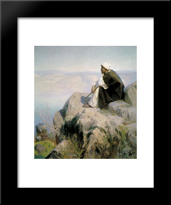 Dreams (On The Hill) 20x24 Black Modern Wood Framed Art Print Poster by Polenov, Vasily