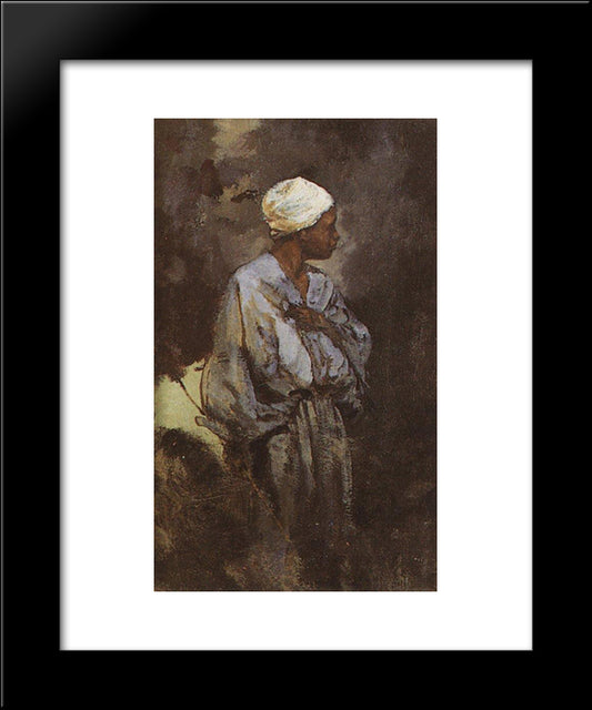 Dunkey Driver In Cairo 20x24 Black Modern Wood Framed Art Print Poster by Polenov, Vasily