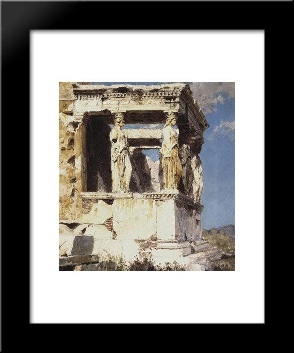 Erechtheion. The Portico Of Caryatids. 20x24 Black Modern Wood Framed Art Print Poster by Polenov, Vasily