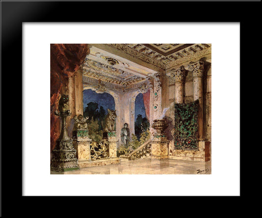 Hall In The Magic Castle 20x24 Black Modern Wood Framed Art Print Poster by Polenov, Vasily