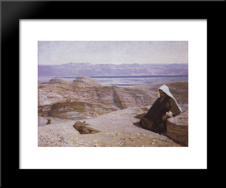 Has Been In Desert 20x24 Black Modern Wood Framed Art Print Poster by Polenov, Vasily