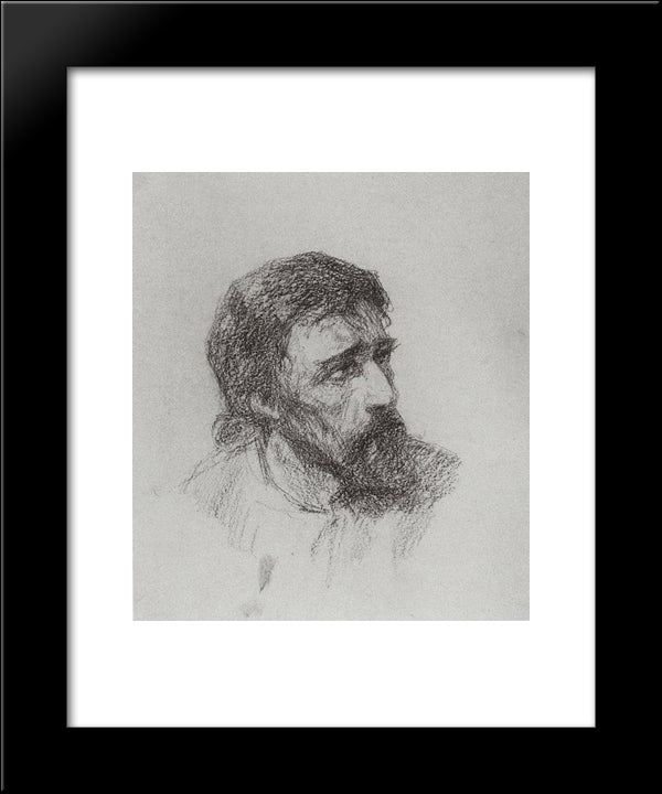 Head Of Christ 20x24 Black Modern Wood Framed Art Print Poster by Polenov, Vasily