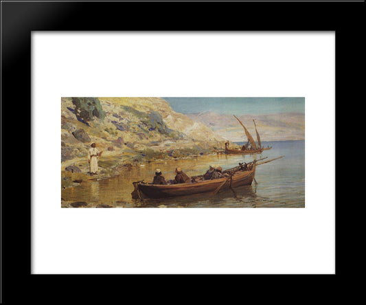 John And James 20x24 Black Modern Wood Framed Art Print Poster by Polenov, Vasily