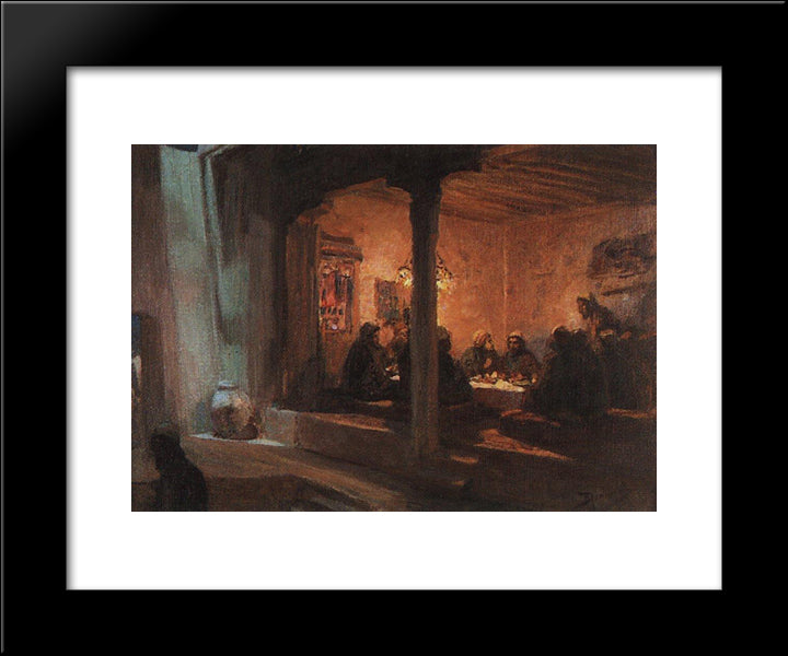 Lord'S Supper 20x24 Black Modern Wood Framed Art Print Poster by Polenov, Vasily