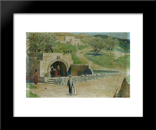 Marienquelle In Nazaret 20x24 Black Modern Wood Framed Art Print Poster by Polenov, Vasily