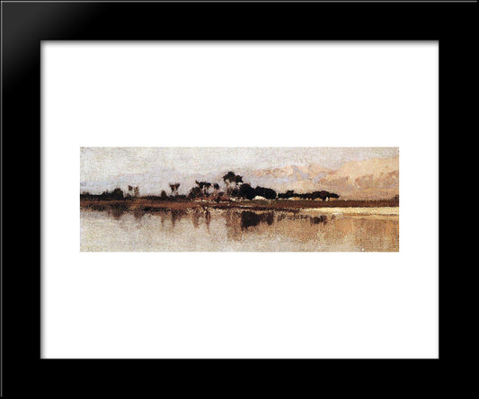 Nile Near Karnak 20x24 Black Modern Wood Framed Art Print Poster by Polenov, Vasily