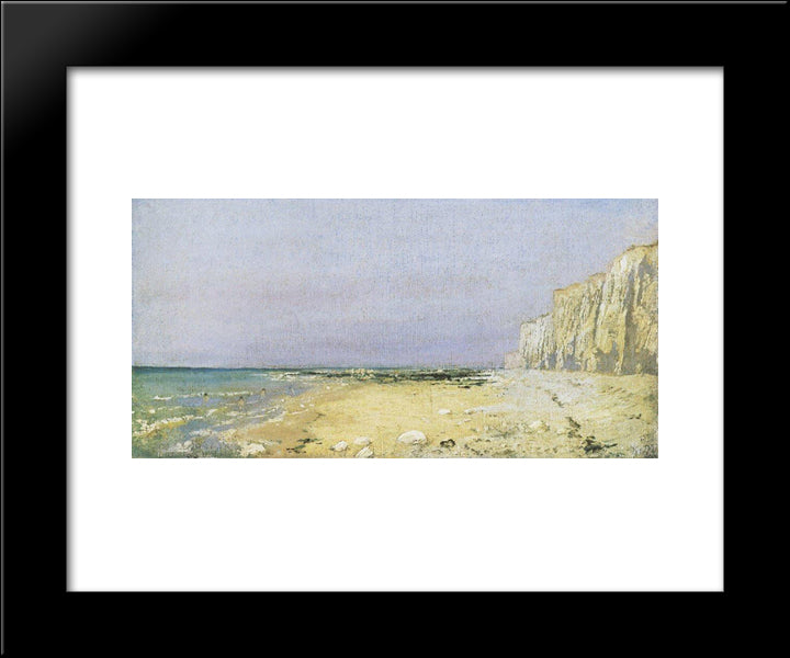 Normandy Beach 20x24 Black Modern Wood Framed Art Print Poster by Polenov, Vasily