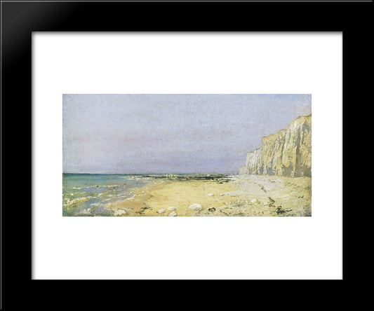 Normandy Beach 20x24 Black Modern Wood Framed Art Print Poster by Polenov, Vasily