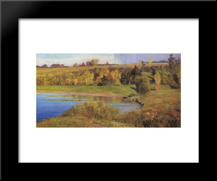 Oka Near Tarusa 20x24 Black Modern Wood Framed Art Print Poster by Polenov, Vasily