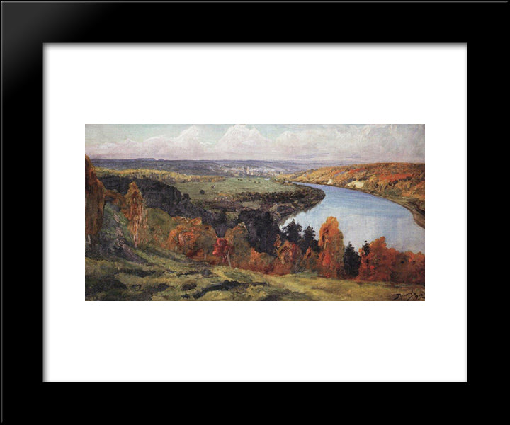 Oka Valley 20x24 Black Modern Wood Framed Art Print Poster by Polenov, Vasily