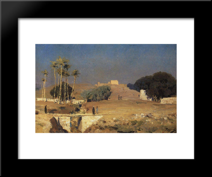 Over The Old Cairo 20x24 Black Modern Wood Framed Art Print Poster by Polenov, Vasily