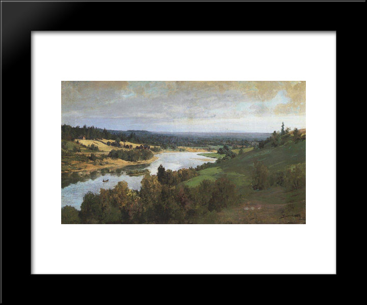 Oyat River 20x24 Black Modern Wood Framed Art Print Poster by Polenov, Vasily