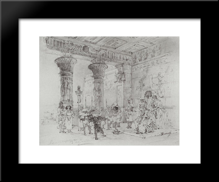 Pharaoh'S Palace 20x24 Black Modern Wood Framed Art Print Poster by Polenov, Vasily