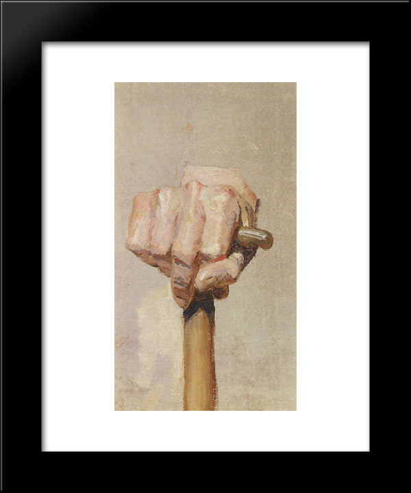 Right Hand, Keeping The Staff 20x24 Black Modern Wood Framed Art Print Poster by Polenov, Vasily