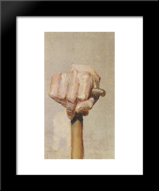 Right Hand, Keeping The Staff 20x24 Black Modern Wood Framed Art Print Poster by Polenov, Vasily