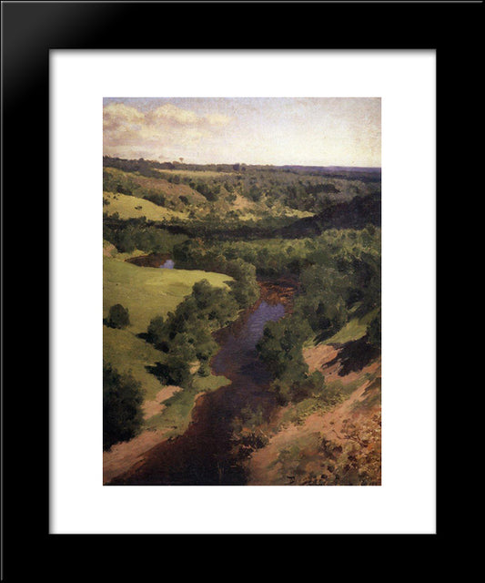 River Voria 20x24 Black Modern Wood Framed Art Print Poster by Polenov, Vasily