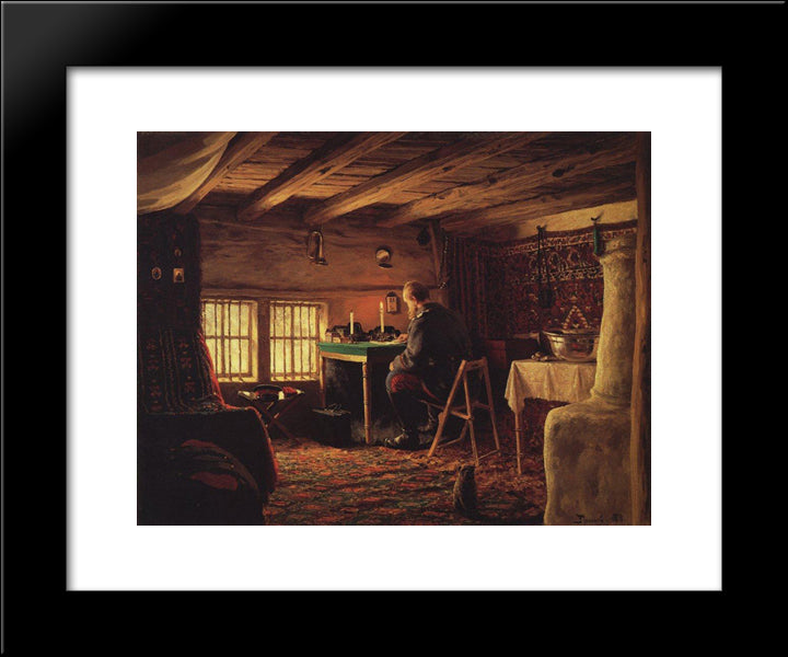 Room Of Commander Of Ruschuksk Detachment In Brestovets 20x24 Black Modern Wood Framed Art Print Poster by Polenov, Vasily