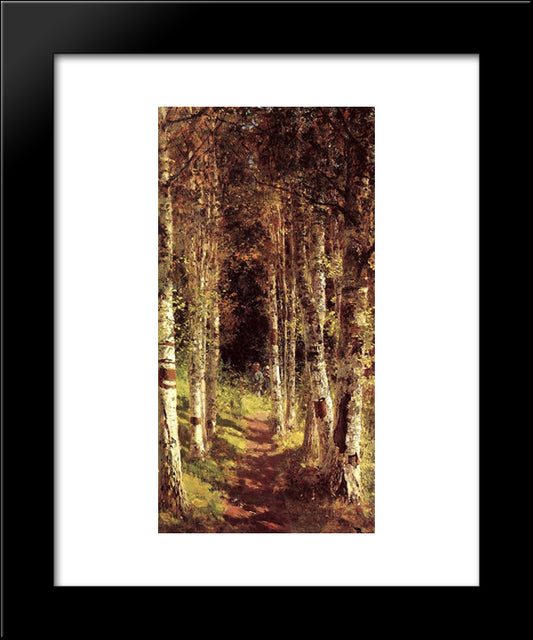 The Birchwood Alley 20x24 Black Modern Wood Framed Art Print Poster by Polenov, Vasily