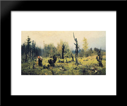 The Burnt Forest 20x24 Black Modern Wood Framed Art Print Poster by Polenov, Vasily