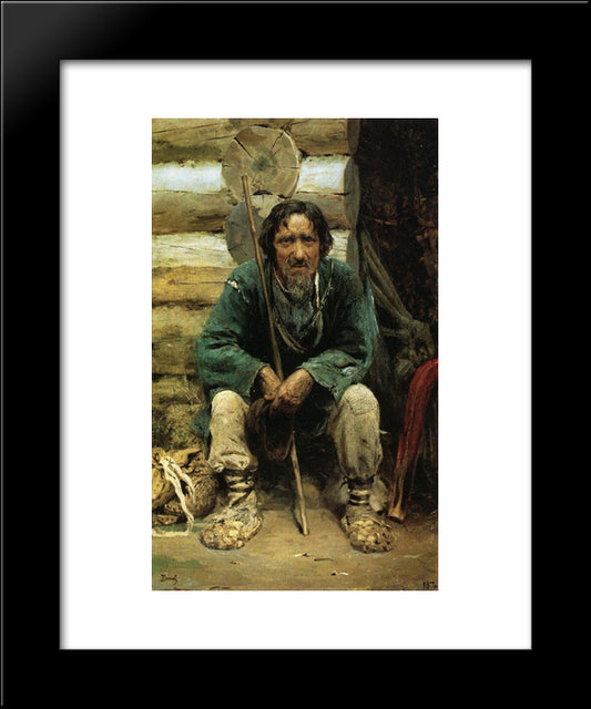 The Bylinas Narrator Nikita Bogdanov 20x24 Black Modern Wood Framed Art Print Poster by Polenov, Vasily