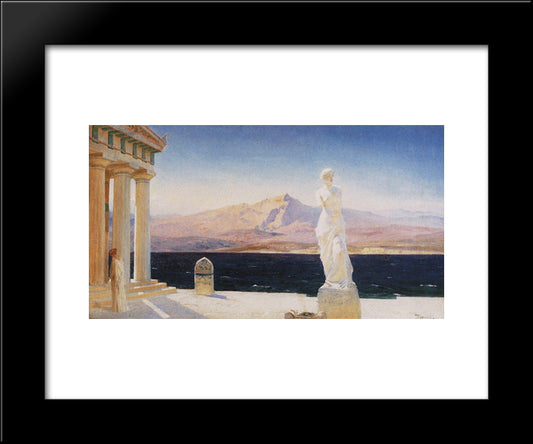 The Ghosts Of Hellas 20x24 Black Modern Wood Framed Art Print Poster by Polenov, Vasily