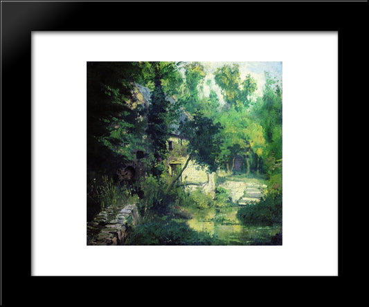 The Mill On The Source Of The River Vel 20x24 Black Modern Wood Framed Art Print Poster by Polenov, Vasily