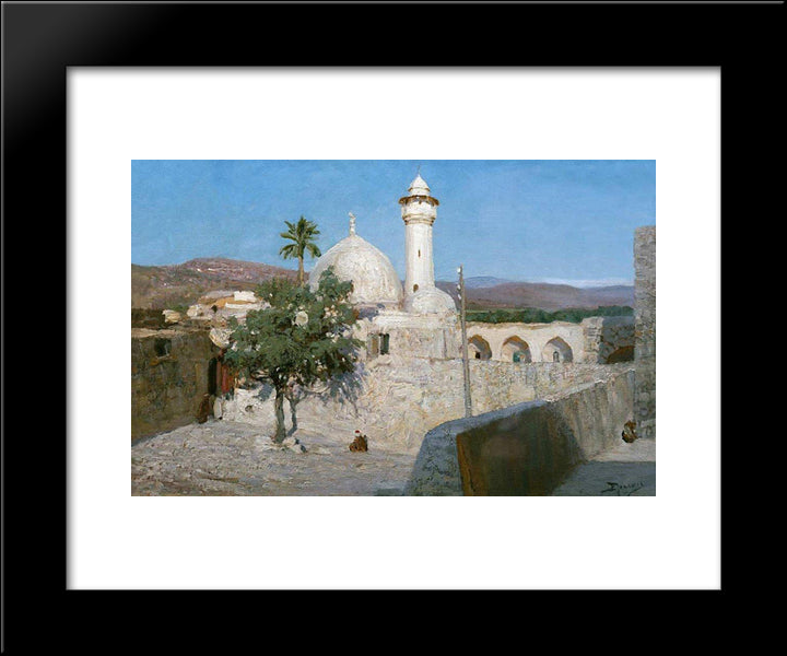 The Mosque In Jenin 20x24 Black Modern Wood Framed Art Print Poster by Polenov, Vasily