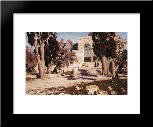 The Mosque Of Omar. Haram El-Sharif. 20x24 Black Modern Wood Framed Art Print Poster by Polenov, Vasily