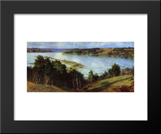 The River Oka 20x24 Black Modern Wood Framed Art Print Poster by Polenov, Vasily