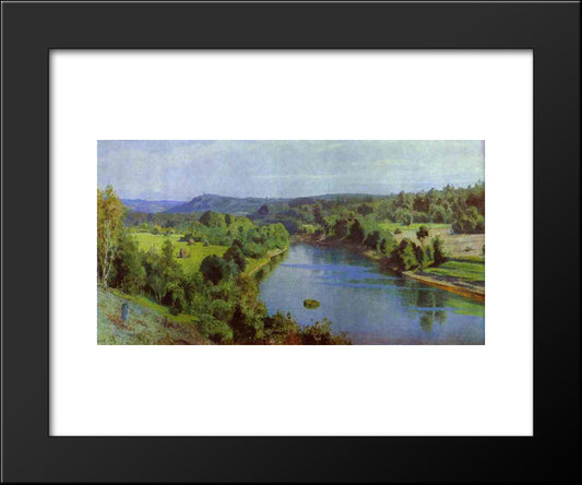 The River Oyat 20x24 Black Modern Wood Framed Art Print Poster by Polenov, Vasily