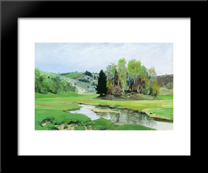 The River Svinka 20x24 Black Modern Wood Framed Art Print Poster by Polenov, Vasily