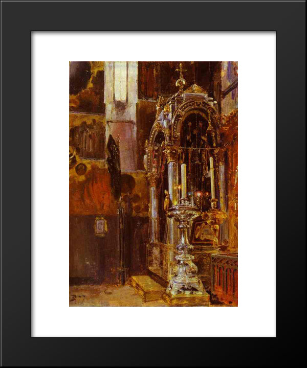 The Shrine Of The Metropolitan Iona In The Uspensky Cathedral 20x24 Black Modern Wood Framed Art Print Poster by Polenov, Vasily