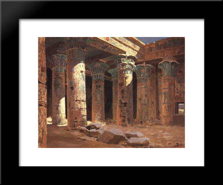 The Temple Of Isis On Philae Island 20x24 Black Modern Wood Framed Art Print Poster by Polenov, Vasily