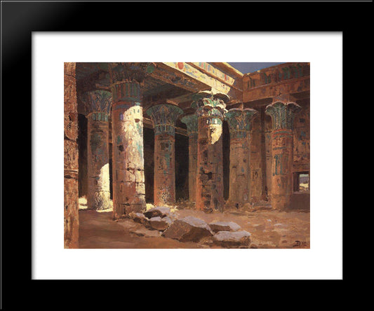 The Temple Of Isis On Philae Island 20x24 Black Modern Wood Framed Art Print Poster by Polenov, Vasily