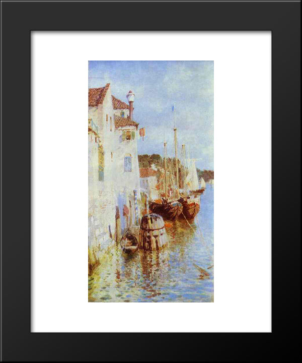 Venice 20x24 Black Modern Wood Framed Art Print Poster by Polenov, Vasily