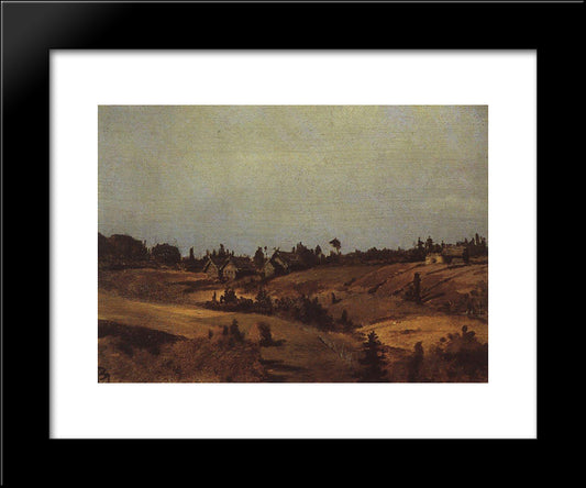 Village Mount Okulova 20x24 Black Modern Wood Framed Art Print Poster by Polenov, Vasily