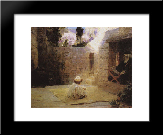 Was Filled With Wisdom 20x24 Black Modern Wood Framed Art Print Poster by Polenov, Vasily