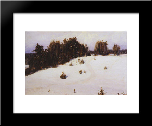 Winter 20x24 Black Modern Wood Framed Art Print Poster by Polenov, Vasily