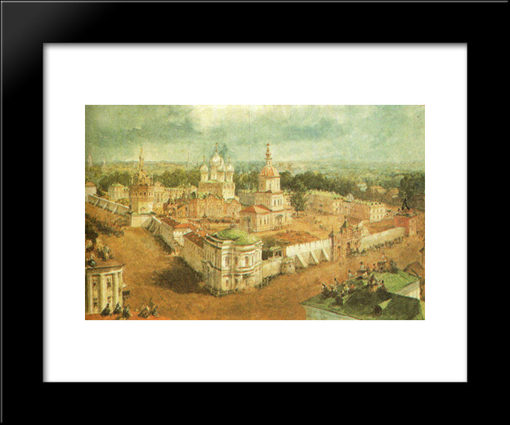 Bogojavlensky Anastadjin Monastery In Kostroma 20x24 Black Modern Wood Framed Art Print Poster by Sadovnikov, Vasily