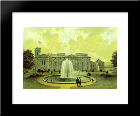 Eastern Wing Of Verkiai Palace 20x24 Black Modern Wood Framed Art Print Poster by Sadovnikov, Vasily