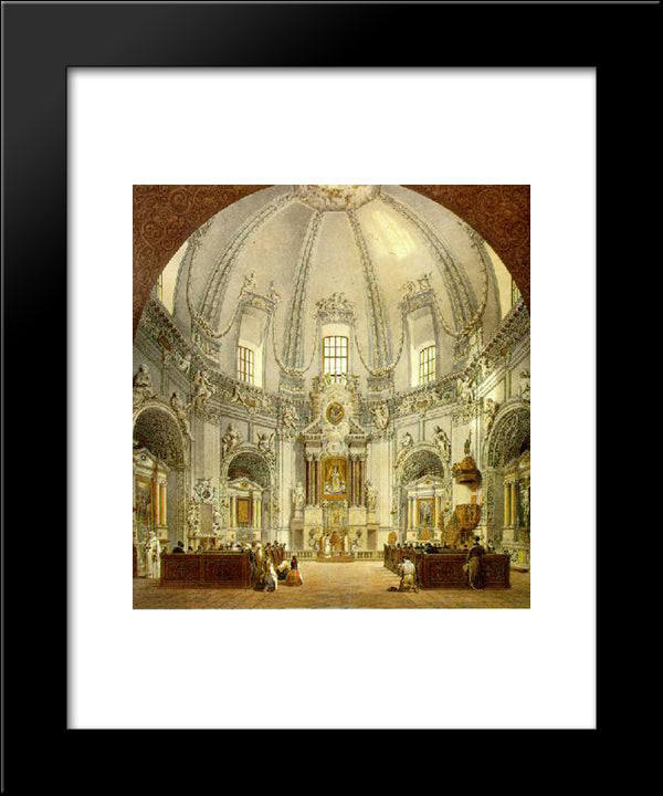 Interior Of Trinitarian Church In Vilnius, Lithuania 20x24 Black Modern Wood Framed Art Print Poster by Sadovnikov, Vasily