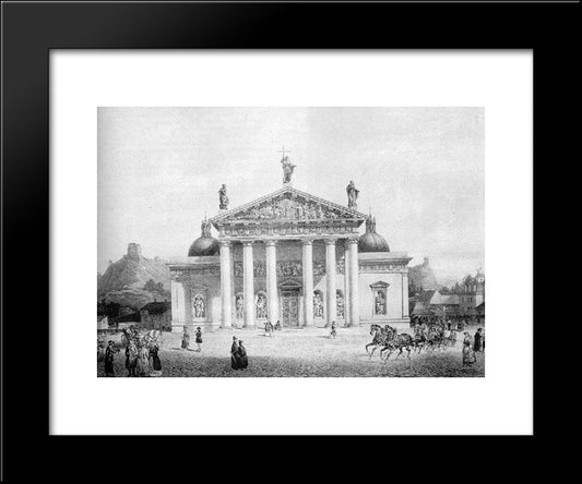 Vilnius Cathedral, Lithuania 20x24 Black Modern Wood Framed Art Print Poster by Sadovnikov, Vasily