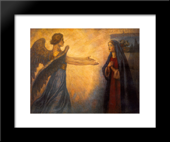 Annunciation 20x24 Black Modern Wood Framed Art Print Poster by Surikov, Vasily