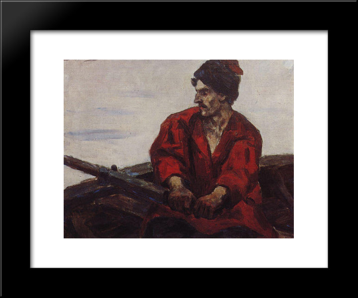 Boatsman 20x24 Black Modern Wood Framed Art Print Poster by Surikov, Vasily