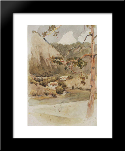 Borjomi 20x24 Black Modern Wood Framed Art Print Poster by Surikov, Vasily