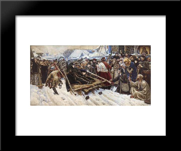 Boyarynya Morozova 20x24 Black Modern Wood Framed Art Print Poster by Surikov, Vasily