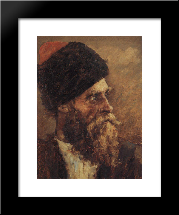 Cossack Dmitry Sokol 20x24 Black Modern Wood Framed Art Print Poster by Surikov, Vasily