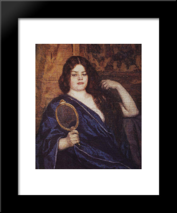 Siberian Woman 20x24 Black Modern Wood Framed Art Print Poster by Surikov, Vasily